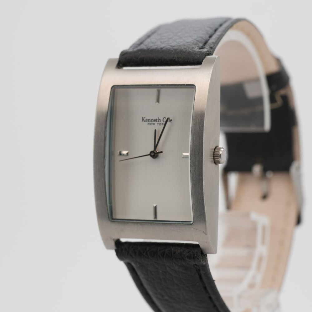 Kenneth Cole KC1024 Dress Watch - 26mm - Silver Dial - New Battery - Running